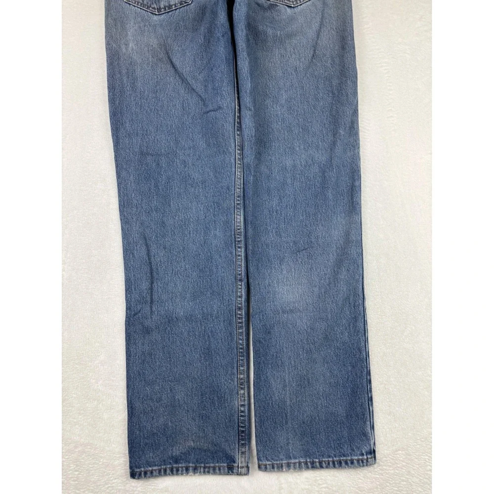 Levis 550 Mens 34x36 Jeans Medium Light Blue Washed Denim Nice High Fading Jeans